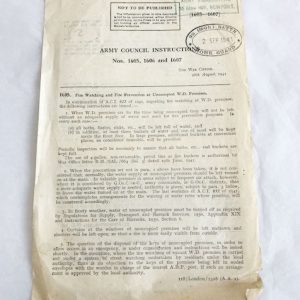 Monmouthshire Home Guard Instructions